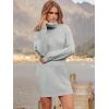 imageANRABESS Women Oversized Sweater Dress Turtleneck Batwing Long Sleeve Ribbed Knit Loose 2025 Fall Winter Casual Short DressGrey
