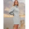 imageANRABESS Women Oversized Sweater Dress Turtleneck Batwing Long Sleeve Ribbed Knit Loose 2025 Fall Winter Casual Short DressGrey