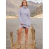 imageANRABESS Women Oversized Sweater Dress Turtleneck Batwing Long Sleeve Ribbed Knit Loose 2025 Fall Winter Casual Short DressLight Purple
