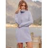 imageANRABESS Women Oversized Sweater Dress Turtleneck Batwing Long Sleeve Ribbed Knit Loose 2025 Fall Winter Casual Short DressLight Purple