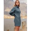 imageANRABESS Women Oversized Sweater Dress Turtleneck Batwing Long Sleeve Ribbed Knit Loose 2025 Fall Winter Casual Short DressNavyblue