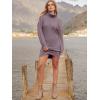 imageANRABESS Women Oversized Sweater Dress Turtleneck Batwing Long Sleeve Ribbed Knit Loose 2025 Fall Winter Casual Short DressPurple