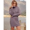 imageANRABESS Women Oversized Sweater Dress Turtleneck Batwing Long Sleeve Ribbed Knit Loose 2025 Fall Winter Casual Short DressPurple