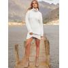 imageANRABESS Women Oversized Sweater Dress Turtleneck Batwing Long Sleeve Ribbed Knit Loose 2025 Fall Winter Casual Short DressWhite