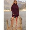 imageANRABESS Women Oversized Sweater Dress Turtleneck Batwing Long Sleeve Ribbed Knit Loose 2025 Fall Winter Casual Short DressWine