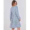imageANRABESS Womens Casual Long Sleeve V Neck Tiered Swing Flowy Loose Aline Cute Mini Short Spring Fall DressFloral Blue