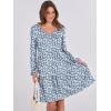 imageANRABESS Womens Casual Long Sleeve V Neck Tiered Swing Flowy Loose Aline Cute Mini Short Spring Fall DressFloral Blue