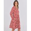 imageANRABESS Womens Casual Long Sleeve V Neck Tiered Swing Flowy Loose Aline Cute Mini Short Spring Fall DressFloral Red