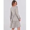 imageANRABESS Womens Casual Long Sleeve V Neck Tiered Swing Flowy Loose Aline Cute Mini Short Spring Fall DressPrint Dot White
