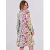 imageANRABESS Womens Casual Long Sleeve V Neck Tiered Swing Flowy Loose Aline Cute Mini Short Spring Fall DressPrint Floral