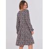 imageANRABESS Womens Casual Long Sleeve V Neck Tiered Swing Flowy Loose Aline Cute Mini Short Spring Fall DressPrint Floral Black