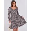 imageANRABESS Womens Casual Long Sleeve V Neck Tiered Swing Flowy Loose Aline Cute Mini Short Spring Fall DressPrint Floral Black