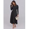imageANRABESS Womens Long Sleeve Midi Dress 2025 Fall Fashion Patchwork Ribbed Knit Tight Top Casual Flowy Swing Dresses PocketsBlack