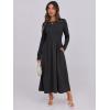 imageANRABESS Womens Long Sleeve Midi Dress 2025 Fall Fashion Patchwork Ribbed Knit Tight Top Casual Flowy Swing Dresses PocketsBlack