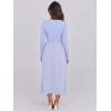 imageANRABESS Womens Long Sleeve Midi Dress 2025 Fall Fashion Patchwork Ribbed Knit Tight Top Casual Flowy Swing Dresses PocketsLight Blue