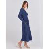 imageANRABESS Womens Long Sleeve Midi Dress 2025 Fall Fashion Patchwork Ribbed Knit Tight Top Casual Flowy Swing Dresses PocketsNavy Blue