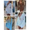 imageANRABESS Womens Swimsuit Crochet Swim Cover Up Summer Bathing Suit Swimwear Hollow Out Mesh Knit Beach Dress Vacation OutfitsBrown