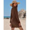 imageANRABESS Womens Swimsuit Crochet Swim Cover Up Summer Bathing Suit Swimwear Hollow Out Mesh Knit Beach Dress Vacation OutfitsBrown