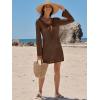 imageANRABESS Womens Swimsuit Crochet Swim Cover Up Summer Bathing Suit Swimwear Hollow Out Mesh Knit Beach Dress Vacation OutfitsBrown