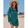 imageANRABESS Womens Swimsuit Crochet Swim Cover Up Summer Bathing Suit Swimwear Hollow Out Mesh Knit Beach Dress Vacation OutfitsLake