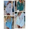 imageANRABESS Womens Swimsuit Crochet Swim Cover Up Summer Bathing Suit Swimwear Hollow Out Mesh Knit Beach Dress Vacation OutfitsLake