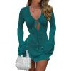 imageANRABESS Womens Swimsuit Crochet Swim Cover Up Summer Bathing Suit Swimwear Hollow Out Mesh Knit Beach Dress Vacation OutfitsLake
