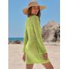 imageANRABESS Womens Swimsuit Crochet Swim Cover Up Summer Bathing Suit Swimwear Hollow Out Mesh Knit Beach Dress Vacation OutfitsNeon Green