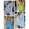 imageANRABESS Womens Swimsuit Crochet Swim Cover Up Summer Bathing Suit Swimwear Hollow Out Mesh Knit Beach Dress Vacation OutfitsNeon Green