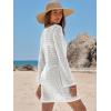 imageANRABESS Womens Swimsuit Crochet Swim Cover Up Summer Bathing Suit Swimwear Hollow Out Mesh Knit Beach Dress Vacation OutfitsOffwhite