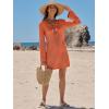 imageANRABESS Womens Swimsuit Crochet Swim Cover Up Summer Bathing Suit Swimwear Hollow Out Mesh Knit Beach Dress Vacation OutfitsOrange
