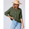 imageANRABESS Womens Tweed Knit Cardigan Sweater Casual Long Sleeve Cropped Button Down Lady Jackets 2025 Spring Fashion OutwearArmy Green