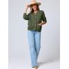 imageANRABESS Womens Tweed Knit Cardigan Sweater Casual Long Sleeve Cropped Button Down Lady Jackets 2025 Spring Fashion OutwearArmy Green