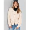 imageANRABESS Womens Tweed Knit Cardigan Sweater Casual Long Sleeve Cropped Button Down Lady Jackets 2025 Spring Fashion OutwearBeige