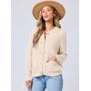 imageANRABESS Womens Tweed Knit Cardigan Sweater Casual Long Sleeve Cropped Button Down Lady Jackets 2025 Spring Fashion OutwearBeige