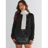 imageANRABESS Womens Tweed Knit Cardigan Sweater Casual Long Sleeve Cropped Button Down Lady Jackets 2025 Spring Fashion OutwearBlack