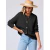 imageANRABESS Womens Tweed Knit Cardigan Sweater Casual Long Sleeve Cropped Button Down Lady Jackets 2025 Spring Fashion OutwearBlack
