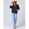 imageANRABESS Womens Tweed Knit Cardigan Sweater Casual Long Sleeve Cropped Button Down Lady Jackets 2025 Spring Fashion OutwearBlack