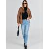 imageANRABESS Womens Tweed Knit Cardigan Sweater Casual Long Sleeve Cropped Button Down Lady Jackets 2025 Spring Fashion OutwearBrown
