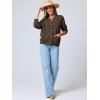 imageANRABESS Womens Tweed Knit Cardigan Sweater Casual Long Sleeve Cropped Button Down Lady Jackets 2025 Spring Fashion OutwearCoffee
