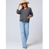 imageANRABESS Womens Tweed Knit Cardigan Sweater Casual Long Sleeve Cropped Button Down Lady Jackets 2025 Spring Fashion OutwearDark Grey