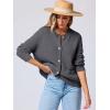 imageANRABESS Womens Tweed Knit Cardigan Sweater Casual Long Sleeve Cropped Button Down Lady Jackets 2025 Spring Fashion OutwearDark Grey