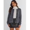 imageANRABESS Womens Tweed Knit Cardigan Sweater Casual Long Sleeve Cropped Button Down Lady Jackets 2025 Spring Fashion OutwearDark Grey
