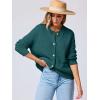 imageANRABESS Womens Tweed Knit Cardigan Sweater Casual Long Sleeve Cropped Button Down Lady Jackets 2025 Spring Fashion OutwearDeep Green