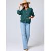 imageANRABESS Womens Tweed Knit Cardigan Sweater Casual Long Sleeve Cropped Button Down Lady Jackets 2025 Spring Fashion OutwearDeep Green
