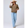 imageANRABESS Womens Tweed Knit Cardigan Sweater Casual Long Sleeve Cropped Button Down Lady Jackets 2025 Spring Fashion OutwearDeep Khaki