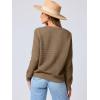 imageANRABESS Womens Tweed Knit Cardigan Sweater Casual Long Sleeve Cropped Button Down Lady Jackets 2025 Spring Fashion OutwearDeep Khaki