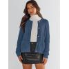 imageANRABESS Womens Tweed Knit Cardigan Sweater Casual Long Sleeve Cropped Button Down Lady Jackets 2025 Spring Fashion OutwearDusty Blue