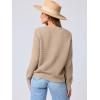 imageANRABESS Womens Tweed Knit Cardigan Sweater Casual Long Sleeve Cropped Button Down Lady Jackets 2025 Spring Fashion OutwearKhaki