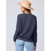 imageANRABESS Womens Tweed Knit Cardigan Sweater Casual Long Sleeve Cropped Button Down Lady Jackets 2025 Spring Fashion OutwearNavy Blue