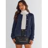 imageANRABESS Womens Tweed Knit Cardigan Sweater Casual Long Sleeve Cropped Button Down Lady Jackets 2025 Spring Fashion OutwearNavy Blue